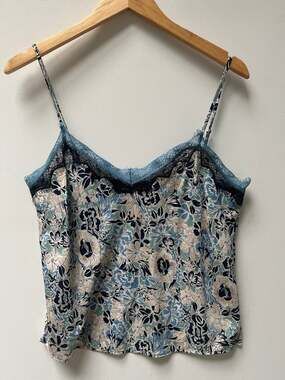 VERONICA BEARD Gil Blue Multi Floral Silk Cami Size 6